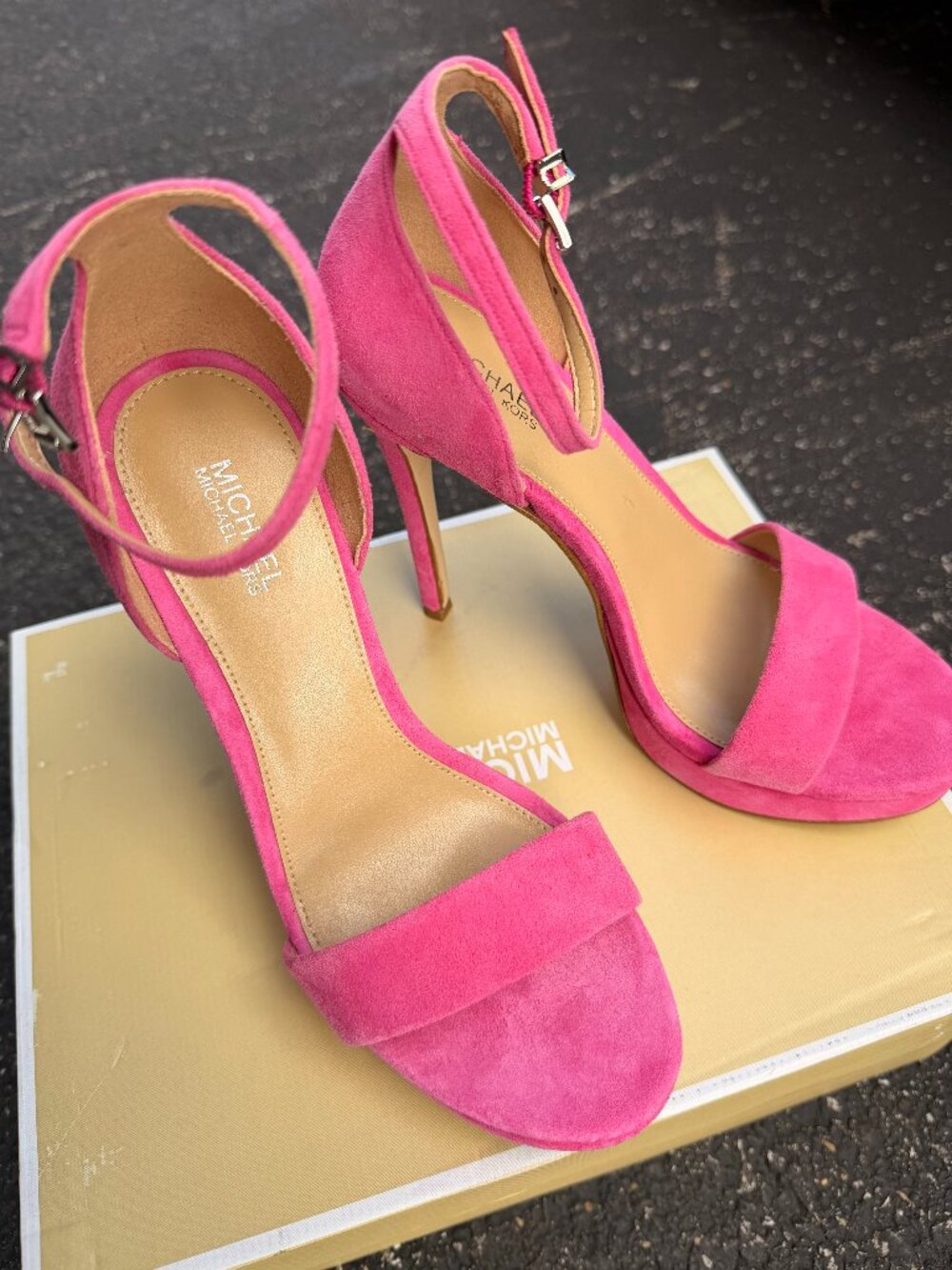 New Michael Kors Hot Pink High Heels Women's Size 6